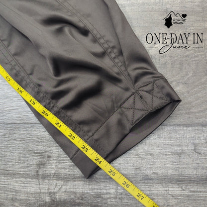 Cupio Cargo Capri Pants Brown Belted Satin Finish NWT Size XL