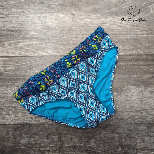 Coastal Blue Egyptian Night Bikini Bottom Size XS