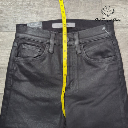 Joe's Jeans High Rise Skinny Ankle Coated Black Jeans NWT Size 24 (0)