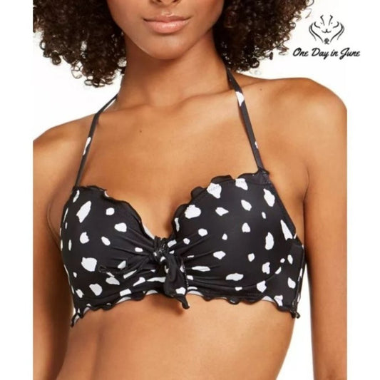 SunDazed Eva Ruffle Edge Bikini Top Size 36DD