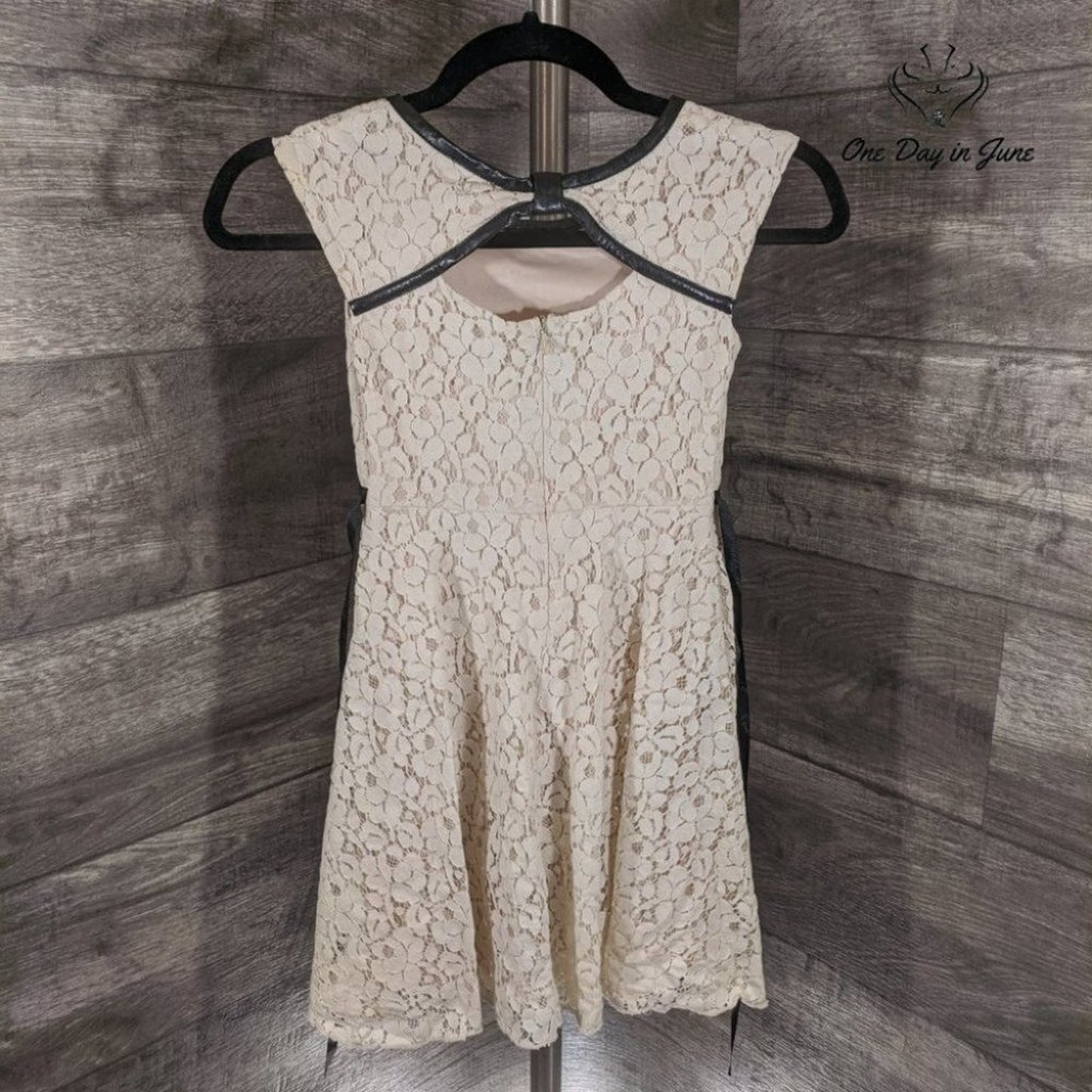 Speechless Lacy Dress with Black Ribbon