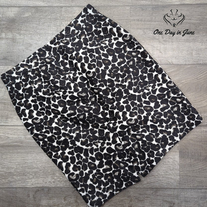 J.Crew Leopard Print Jacquard Pencil Skirt Black Ivory Size 4
