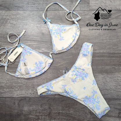 Seamoly Floral Cheeky Triangle Bikini Swimsuit Size S