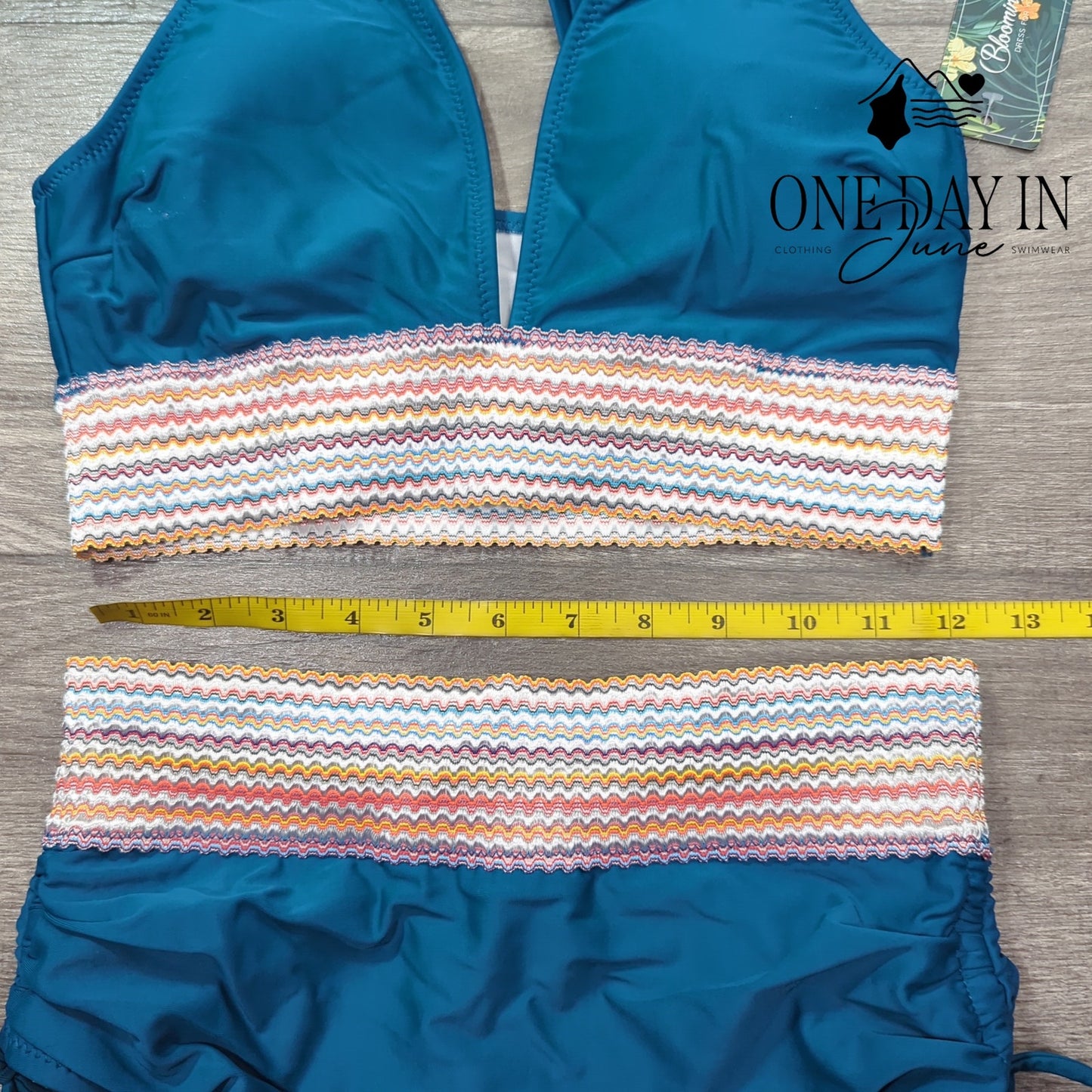 Blooming Jelly High Waist Bikini Swimsuit Size M