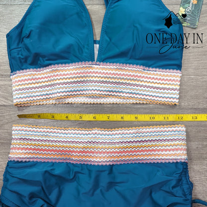 Blooming Jelly High Waist Bikini Swimsuit Size M