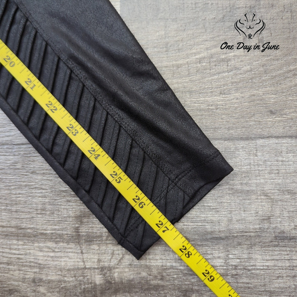Shinestar No Gym Collection Leggings Black Faux Leather Moto NWT Size S