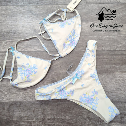 Seamoly Floral Cheeky Triangle Bikini Swimsuit Size S