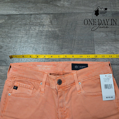 AG Adriano Goldschmied Farrah High Rise Skinny Jeans Orange NWT Size 4 (27)