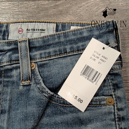 AG Adriano Goldschmied The Sophia High Waist Skinny Jeans Distressed NWT Size 4