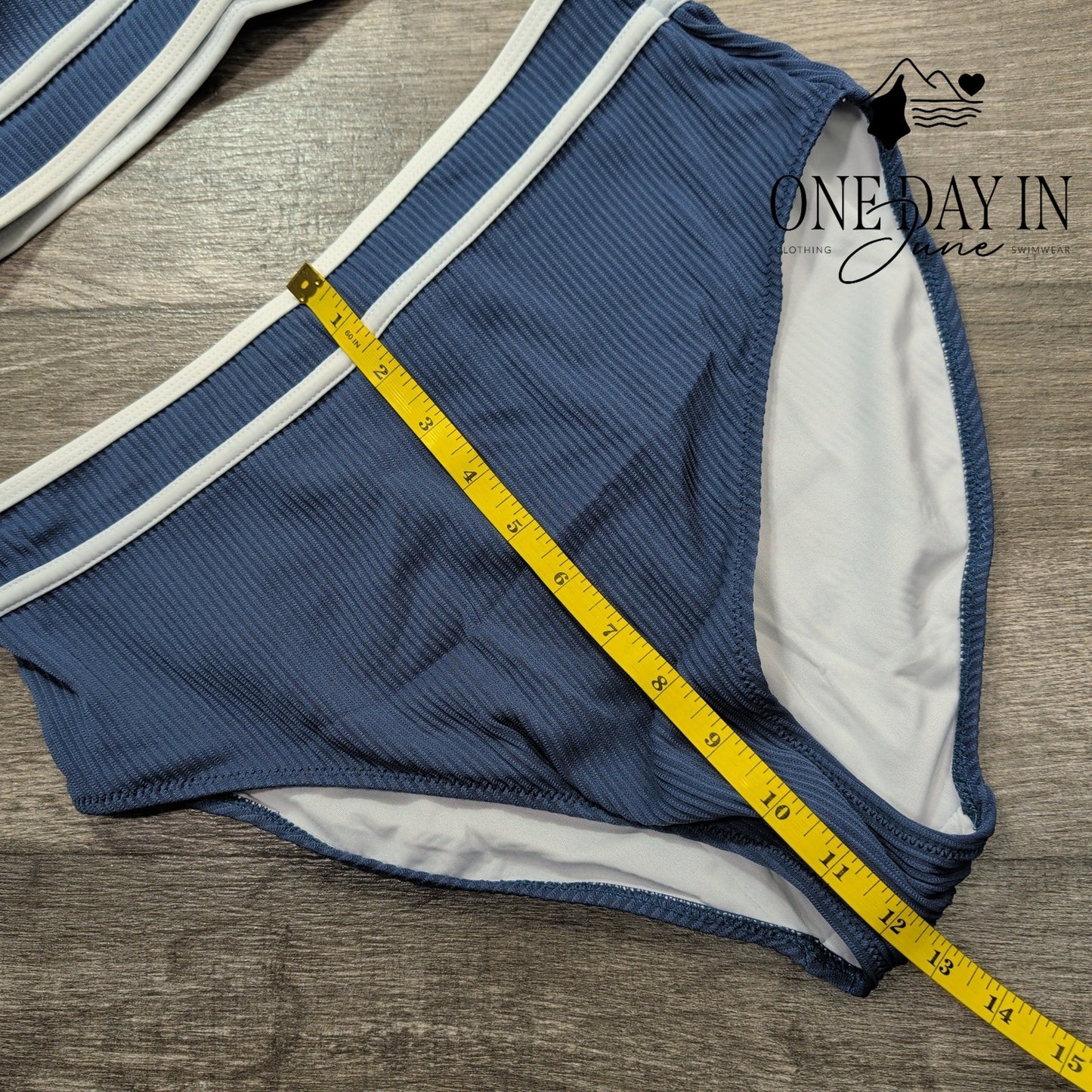 Blooming Jelly Ribbed High Waist Bikini Swimsuit Size L