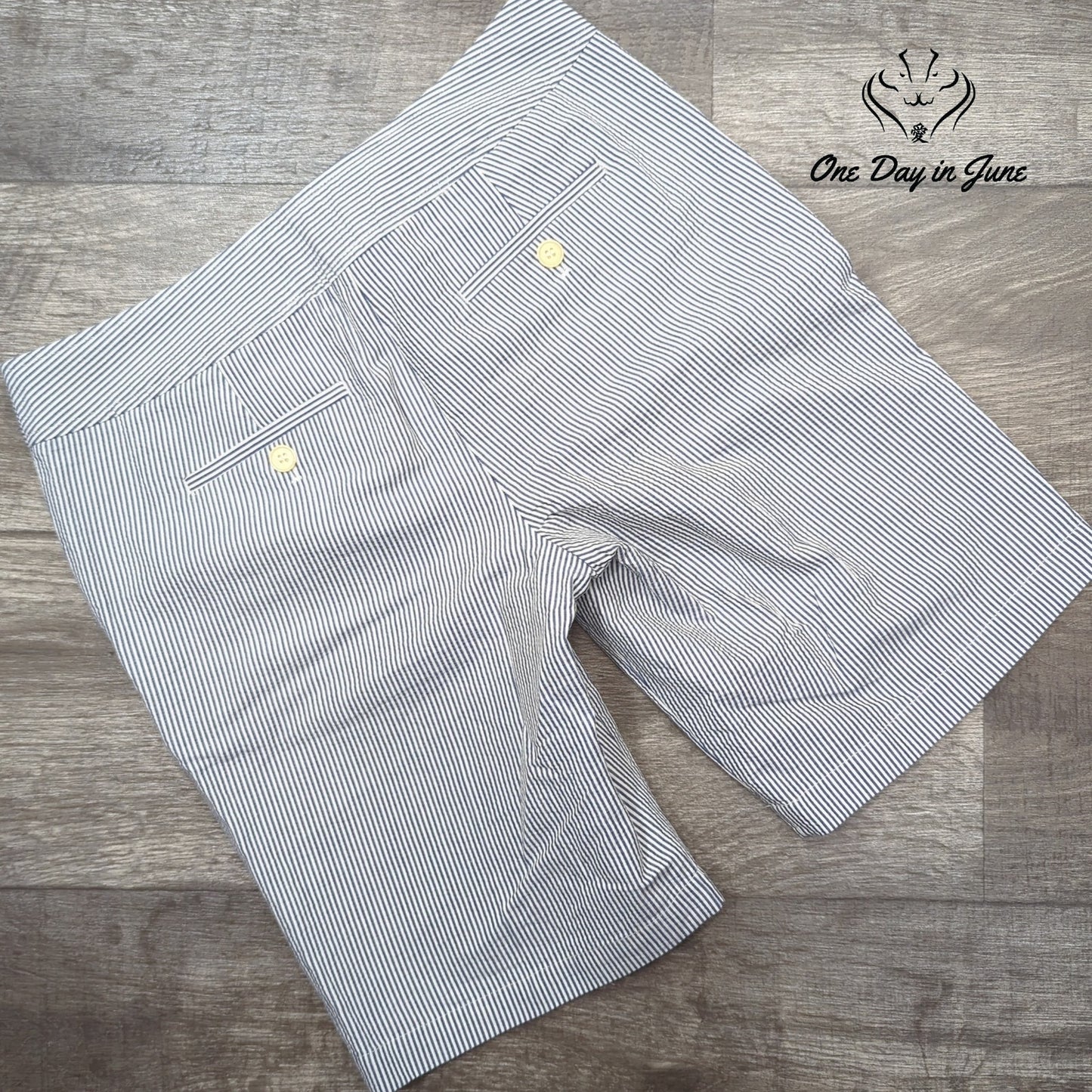 Talbots Petite Striped Flat Front Shorts Size 4P