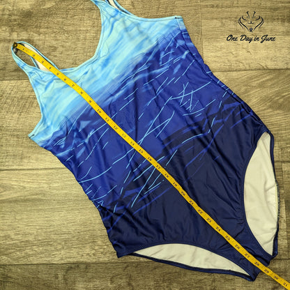 Aleumdr Cross Back One Piece Swimsuit Size L