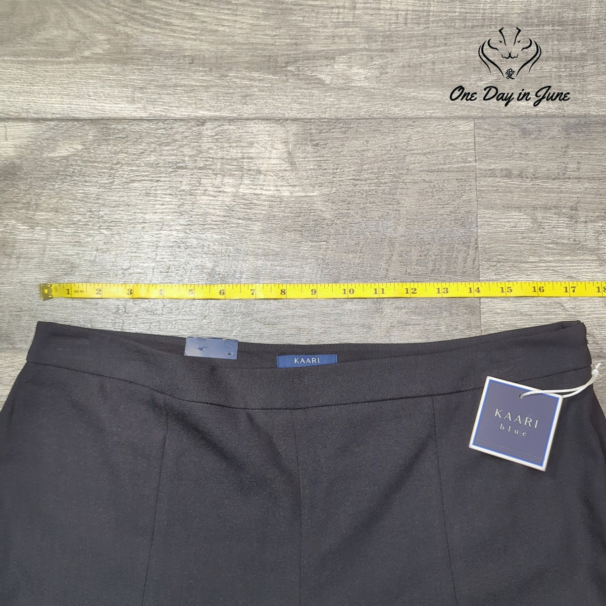 Kaari Blue Ankle Pants Black Pull On Slim Leg Career Dress Pants NWT Size 12