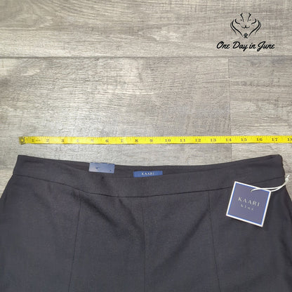 Kaari Blue Ankle Pants Black Pull On Slim Leg Career Dress Pants NWT Size 12