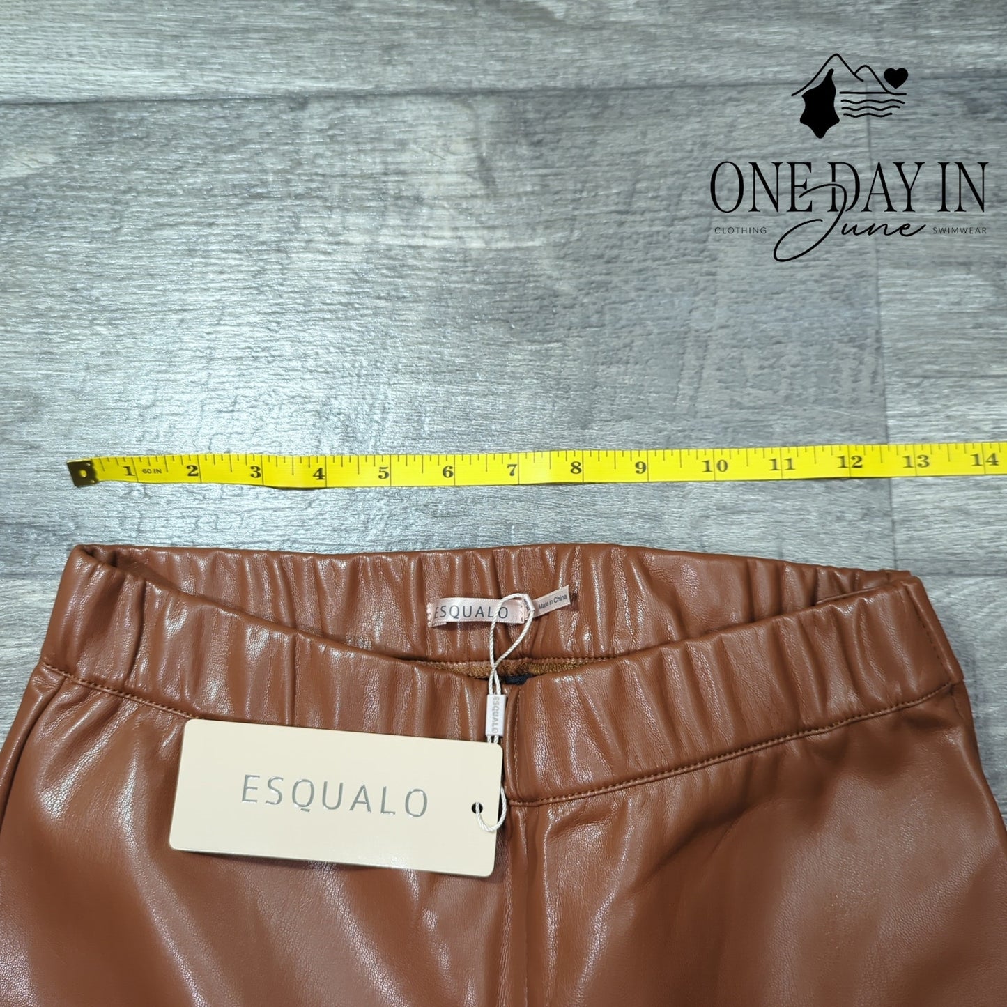 Esqualo Side Zip Faux Leather Pants Size 6