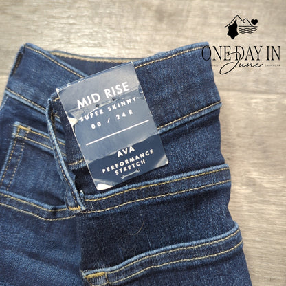 Lucky Brand Ava Mid Rise Super Skinny Jeans Size 00