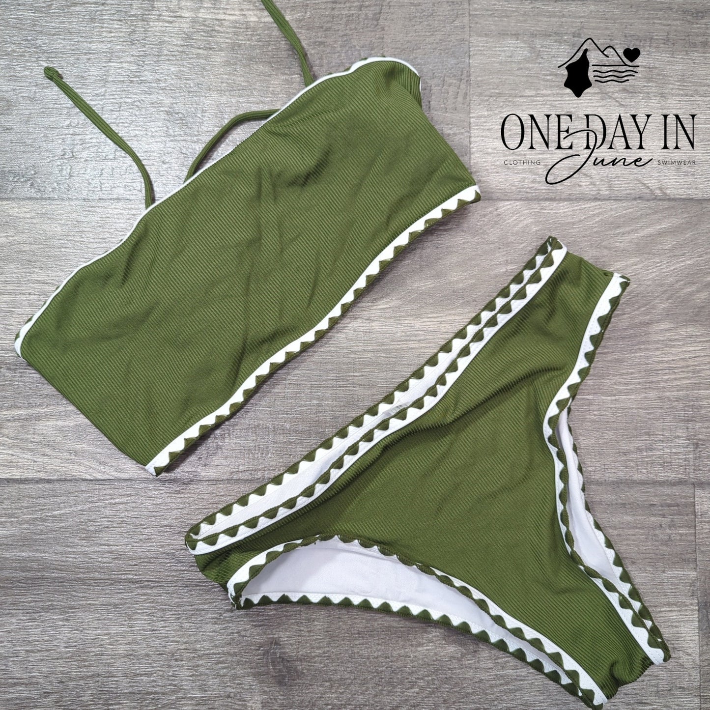 Suuksess Crop Ribbed Bikini Swimsuit Size S