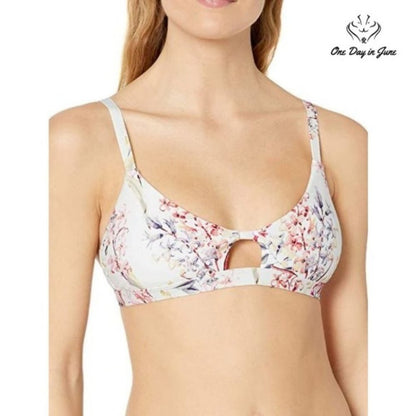 Vicious Young Babes Grounded Keyhole Bralette Bikini Top Swimsuit Size S