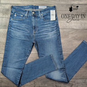 AG Adriano Goldschmied The Farrah High Rise Skinny Jeans Blue NWT Size 4 (27)