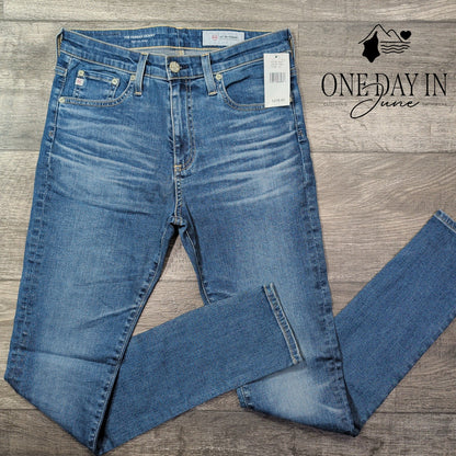 AG Adriano Goldschmied The Farrah High Rise Skinny Jeans Blue NWT Size 4 (27)