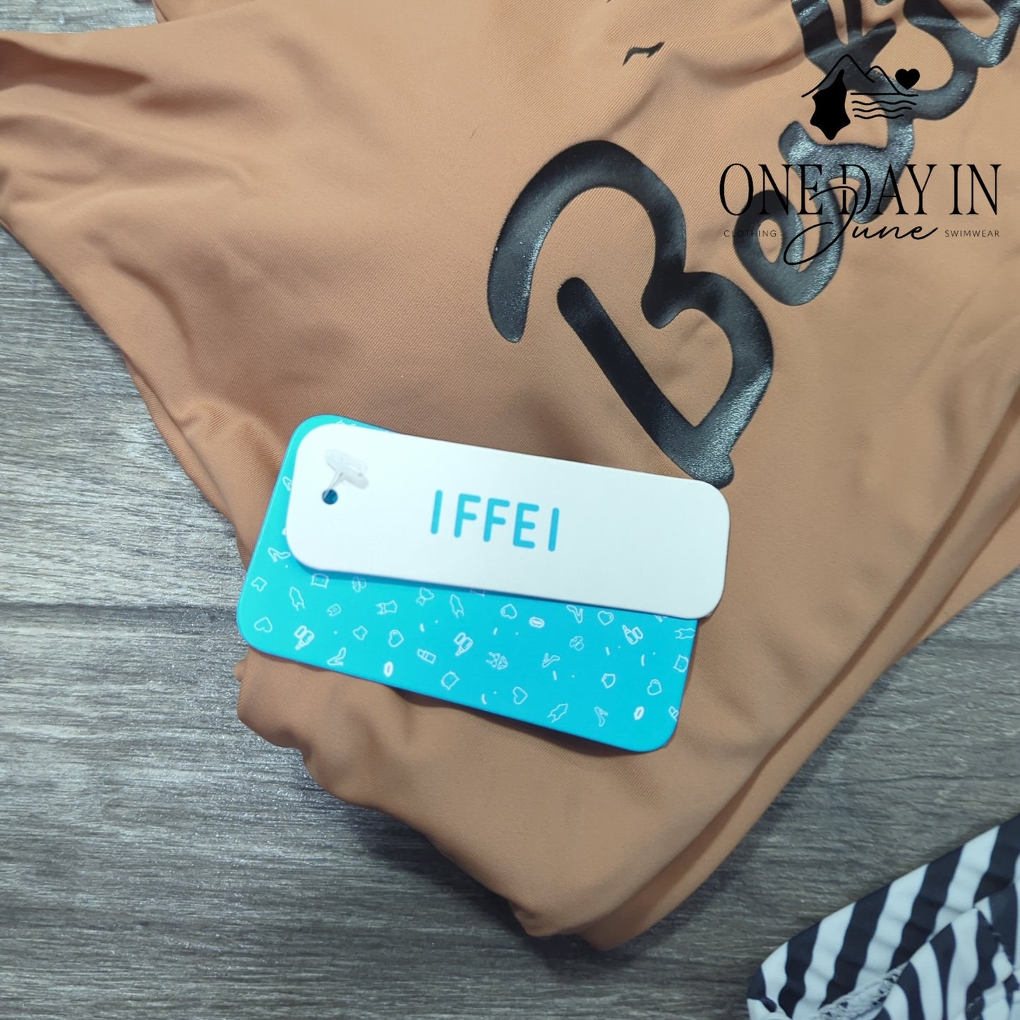 IFFEI High Waist Crop Besties Bikini Swimsuit Size L