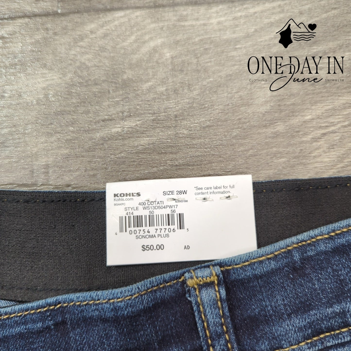 Sonoma Plus Size Distressed Skinny Jeans Size 28W