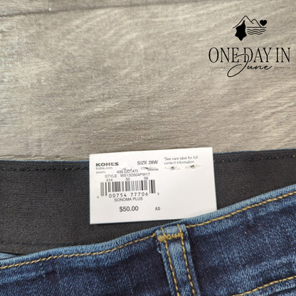 Sonoma Plus Size Distressed Skinny Jeans Size 28W