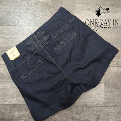 One5One High Waist Denim Shorts Size 10