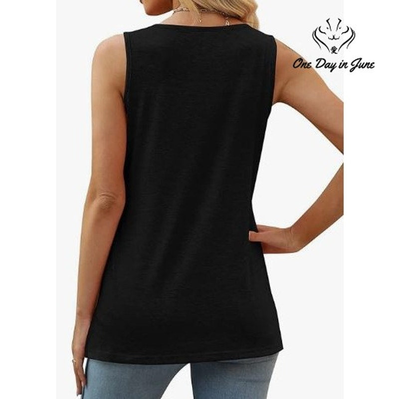 Xieerduo Square Neck Summer Tank Top Size S