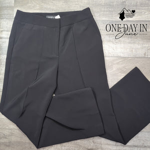 Talbots Black Wide Leg Dress Pants NWT Career Office Trousers Size 12