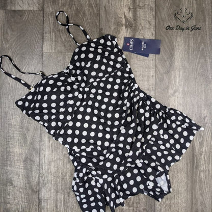 Chaps Skirted Bandeau Mio One Piece Swimsuit Size 18