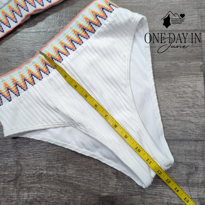 Zuobango Textured Crop Bikini Swimsuit Size S