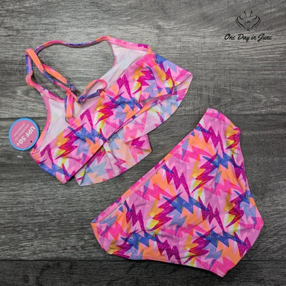 Amzbrly Flounce Bikini Swimsuit Size 5-6 Yrs