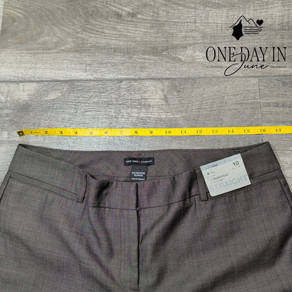New York & Company Mid Rise City Straight Pants Size 10T