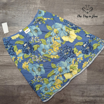 Old Navy Floral Pull On Skirt Juniors Blue Yellow A Line Boho Y2K NWT Size 1