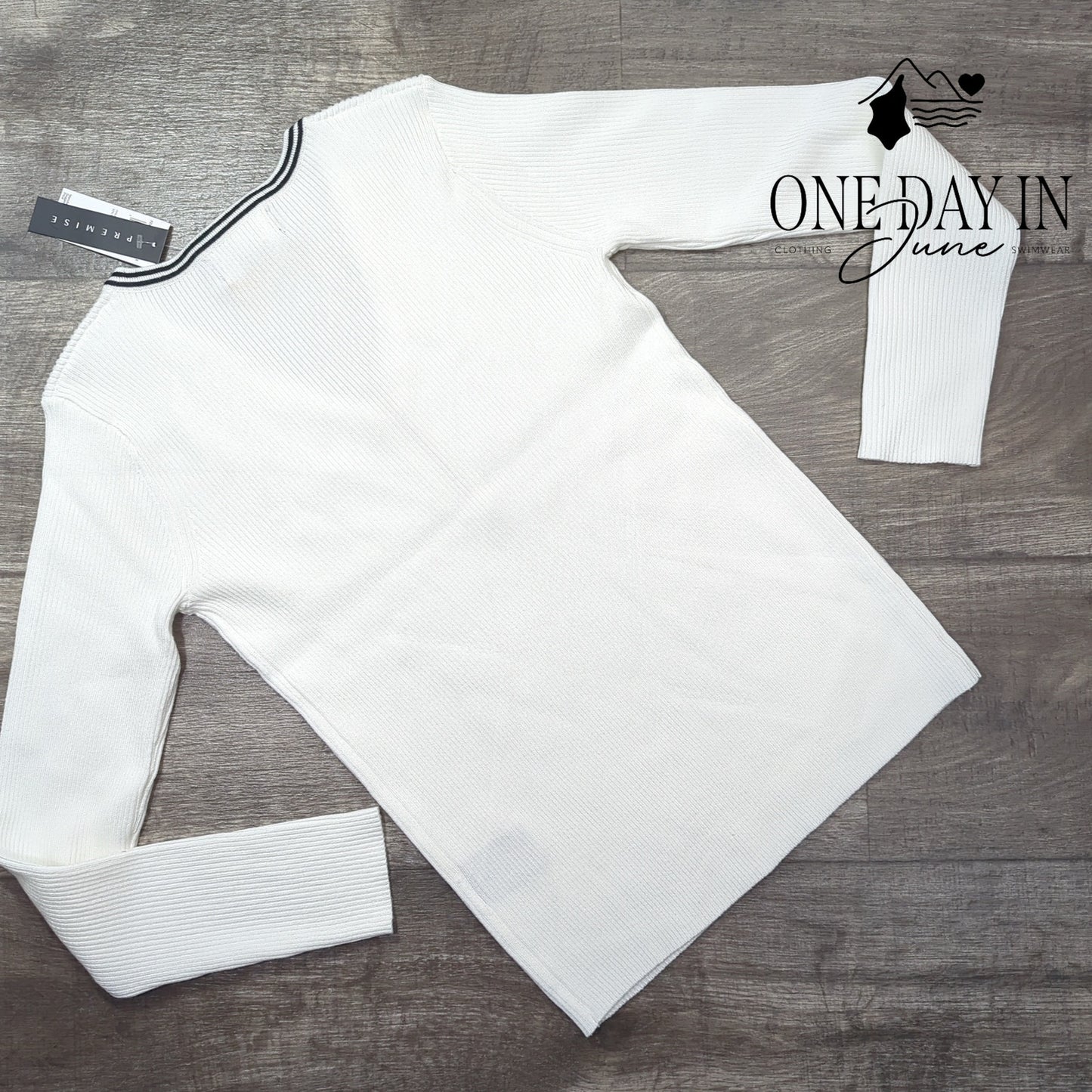 Premise Ribbed Long Sleeve Quarter Zip Sweater Size M