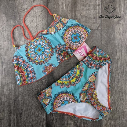 Kanu Surf Alania Flounce Bikini Swimsuit Size 14