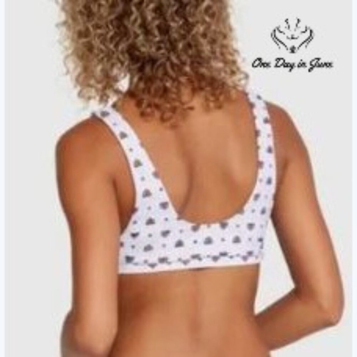 RVCA Foulard Bralette Bikini Top Lavender Floral Scoop Neck NWT Size XL
