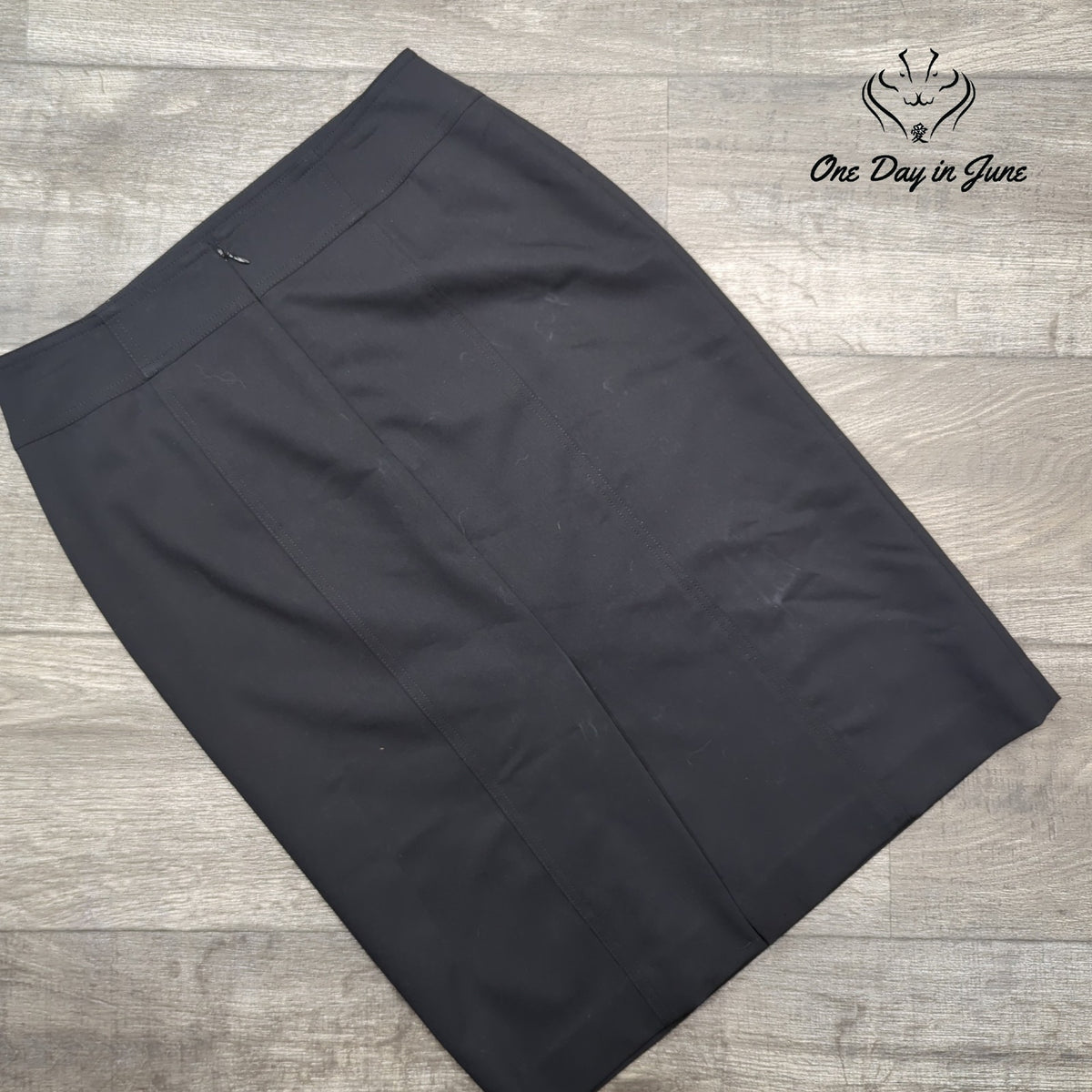 Peace of Cloth Panticular Pencil Skirt Black Stretch Made in NYC Size 6