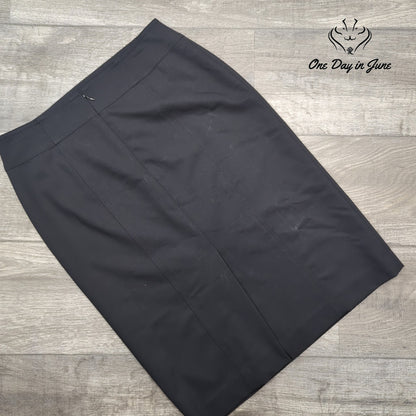 Peace of Cloth Panticular Pencil Skirt Black Stretch Made in NYC Size 6