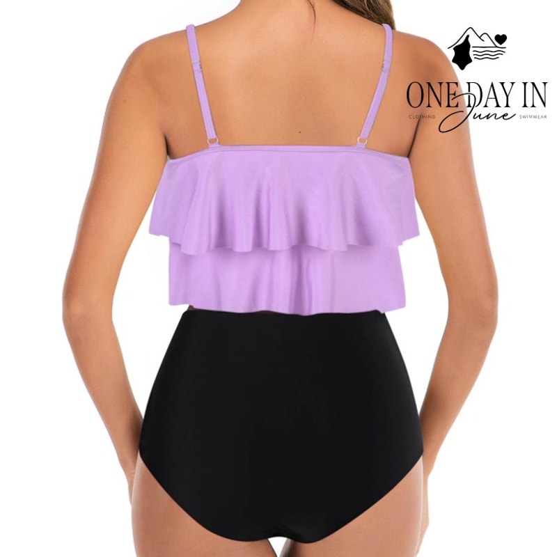 Adisputent High Waist Flounce Bikini Swimsuit Size XXL