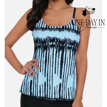 CharmLeaks Plus Size Cage Back Tankini Swimsuit Size 3XL