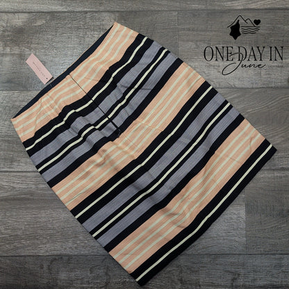 Ann Taylor Petite Striped Pencil Skirt Size 6P