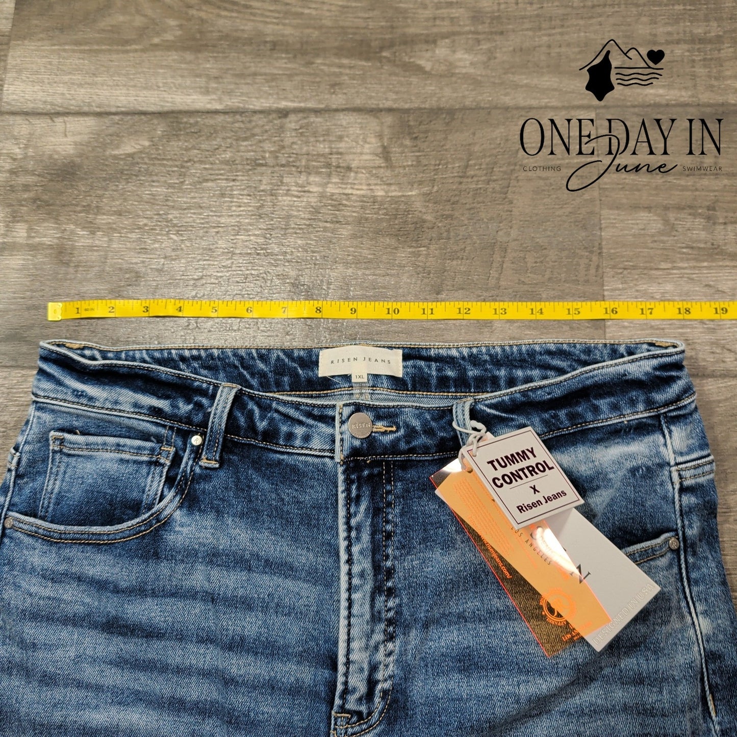 Risen Tummy Control Straight Leg Jeans Size 1X