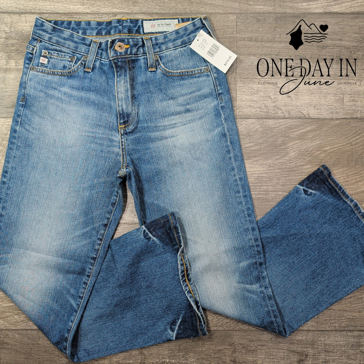 AG Adriano Goldschmied Crop Flare Jeans Blue NWT $215 Size 4 (27)