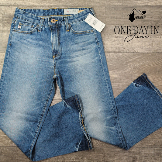 AG Adriano Goldschmied Crop Flare Jeans Blue NWT $215 Size 4 (27)