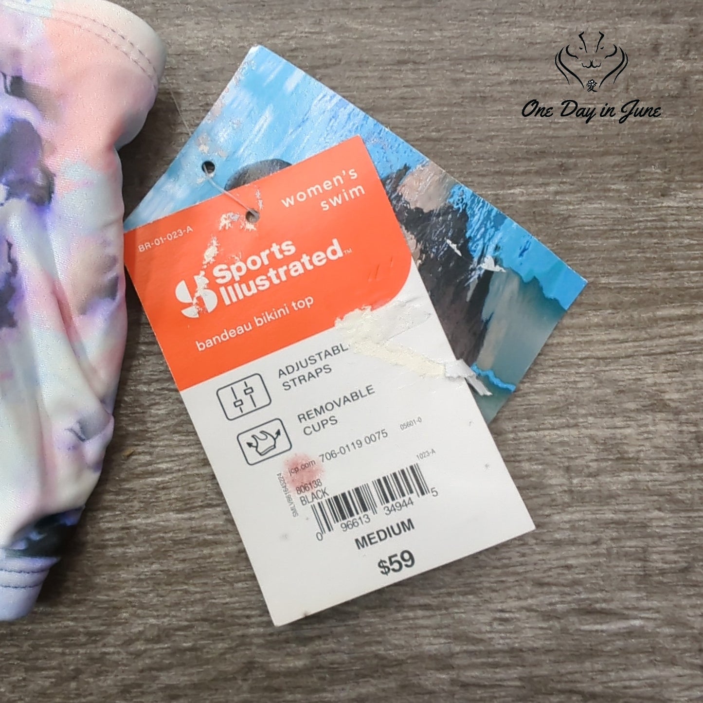 Sports Illustrated Missy Franklin Bandeau Bikini Top Size M