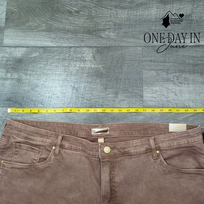 Kut from the Kloth Plus Size High Rise Rsse Ankle Straight Leg Jeans Size 24W