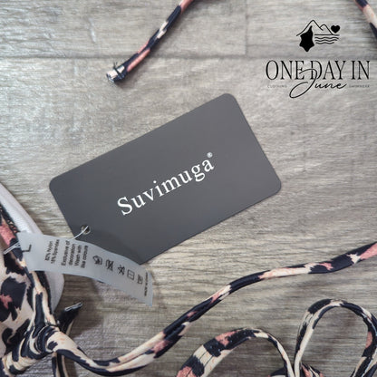 Suvimuga Adjustable Triangle Tie Side Bikini Swimsuit Size L