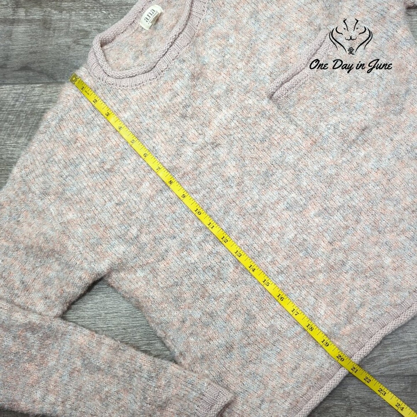 a.n.a Blush Heather Pull over Long Sleeve Sweater Size S